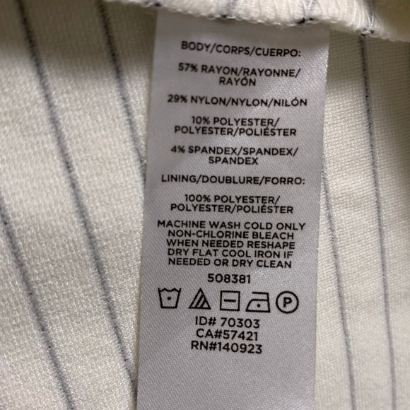 Loft Dress Women's Size 10 Black White Sleeveless Fit & Flare Back Zip Lined - Picture 6 of 8